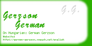 gerzson german business card